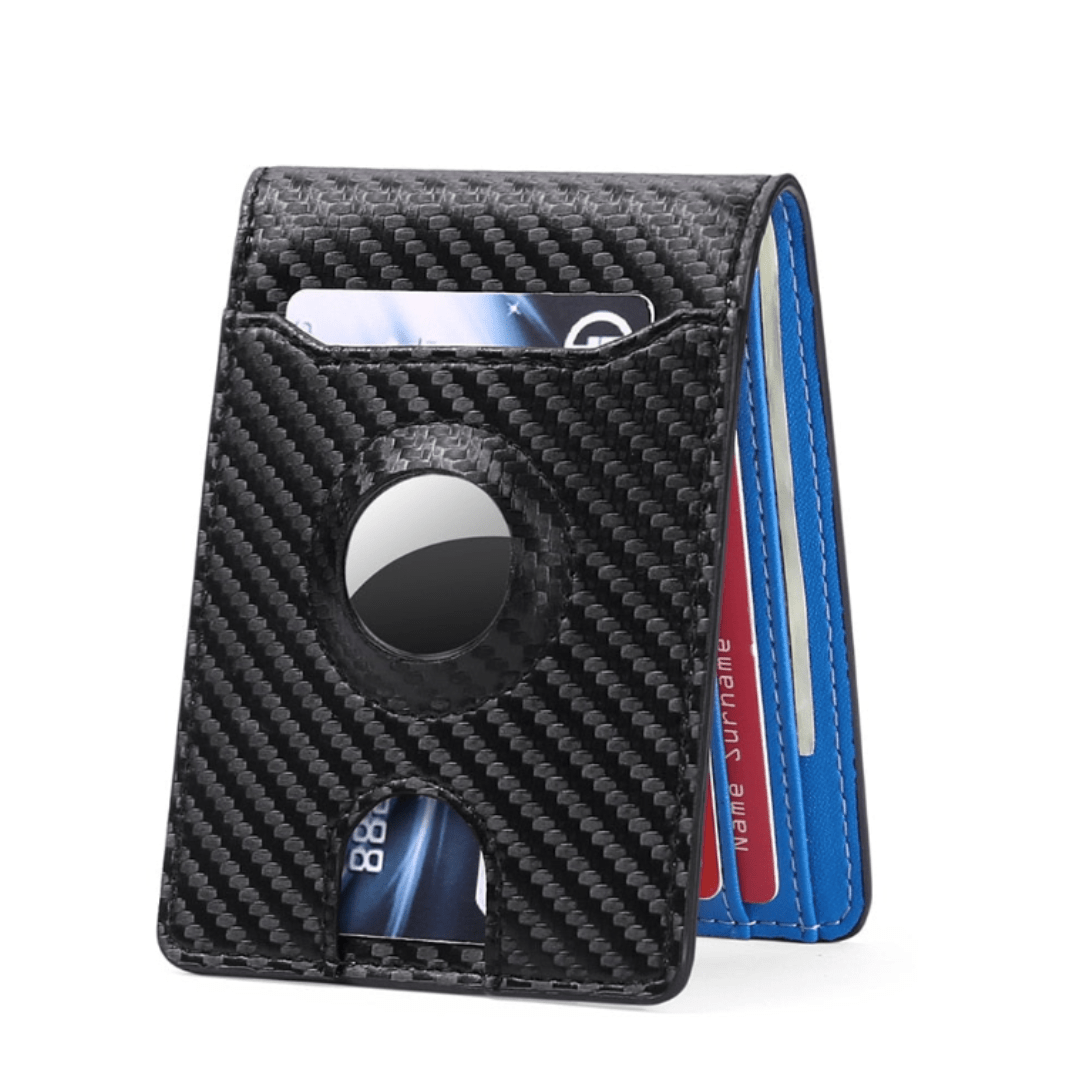 Carbon Fiber RFID Protected Leather Wallet - Trax4u