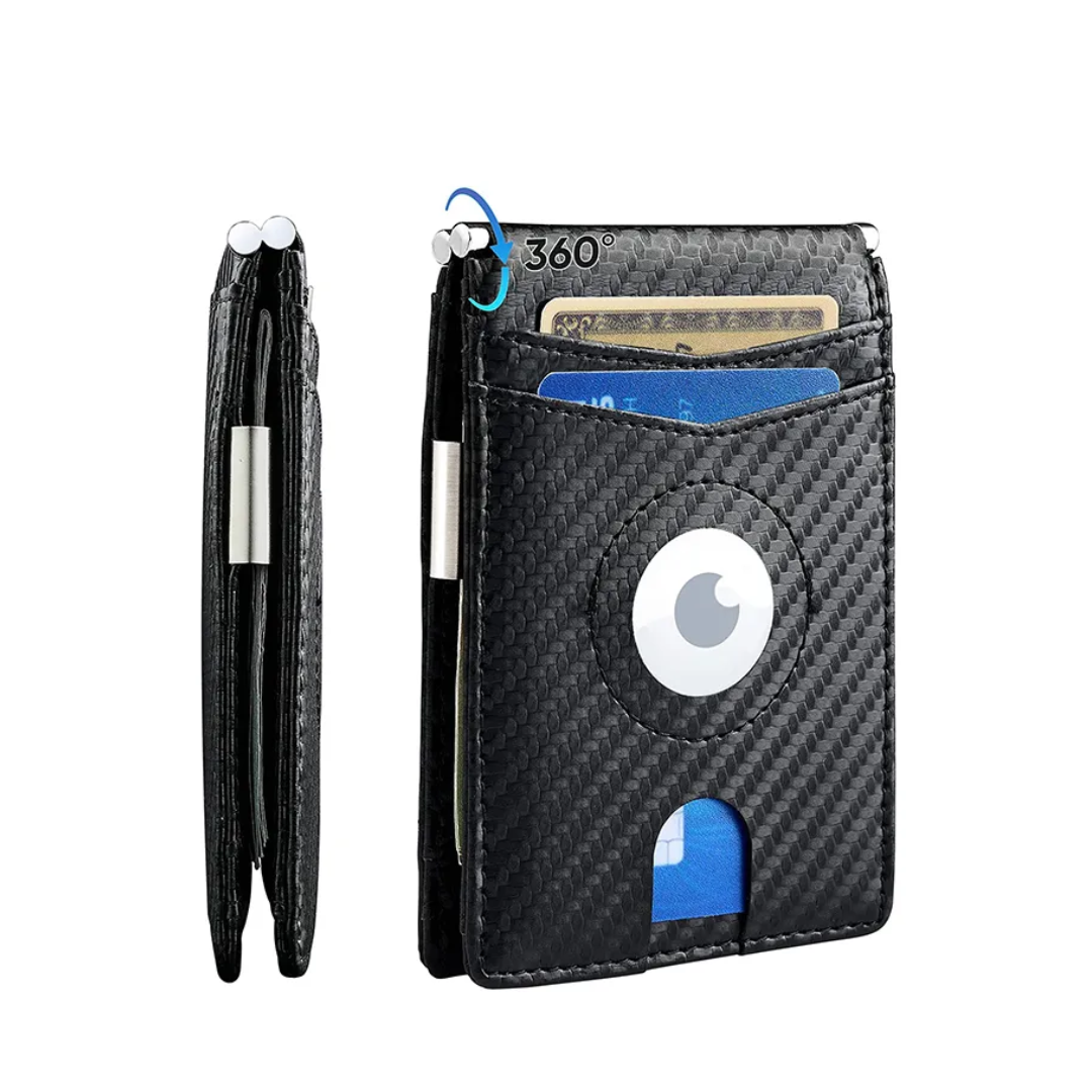 Premium Minimalist Airtag 360° Flip Wallet - Trax4u