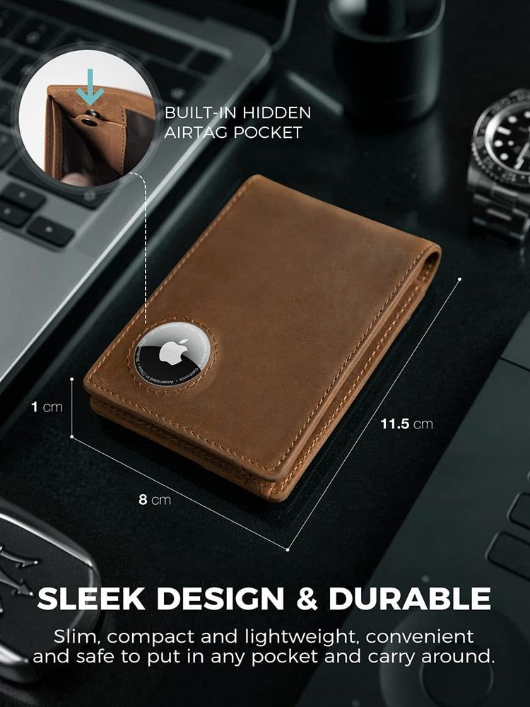 Retro Crazy Horse Leather Wallet - Trax4u