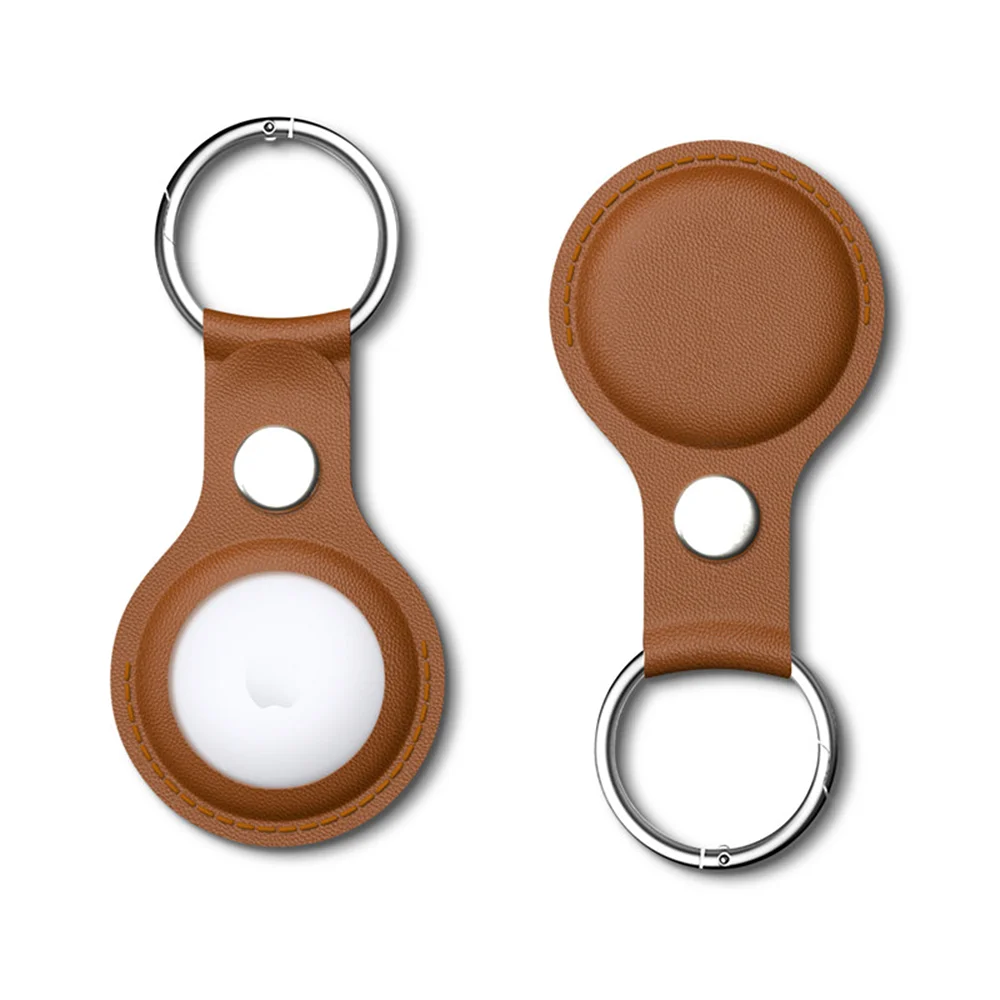 Vothoon PU Leather Case for Apple Airtag Protective Case Cover for Apple Locator Tracker Anti lost Device Keychain Trax4u