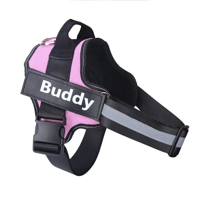 Dog Harness Reflective Breathable Adjustable Pet Harness For Dog Vest ID Custom Patch Outdoor Walking Dog Supplies Trax4u