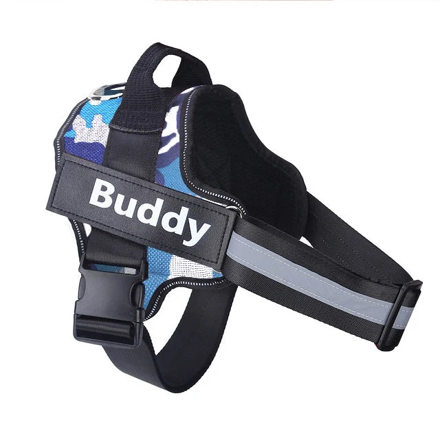 Dog Harness Reflective Breathable Adjustable Pet Harness For Dog Vest ID Custom Patch Outdoor Walking Dog Supplies Trax4u