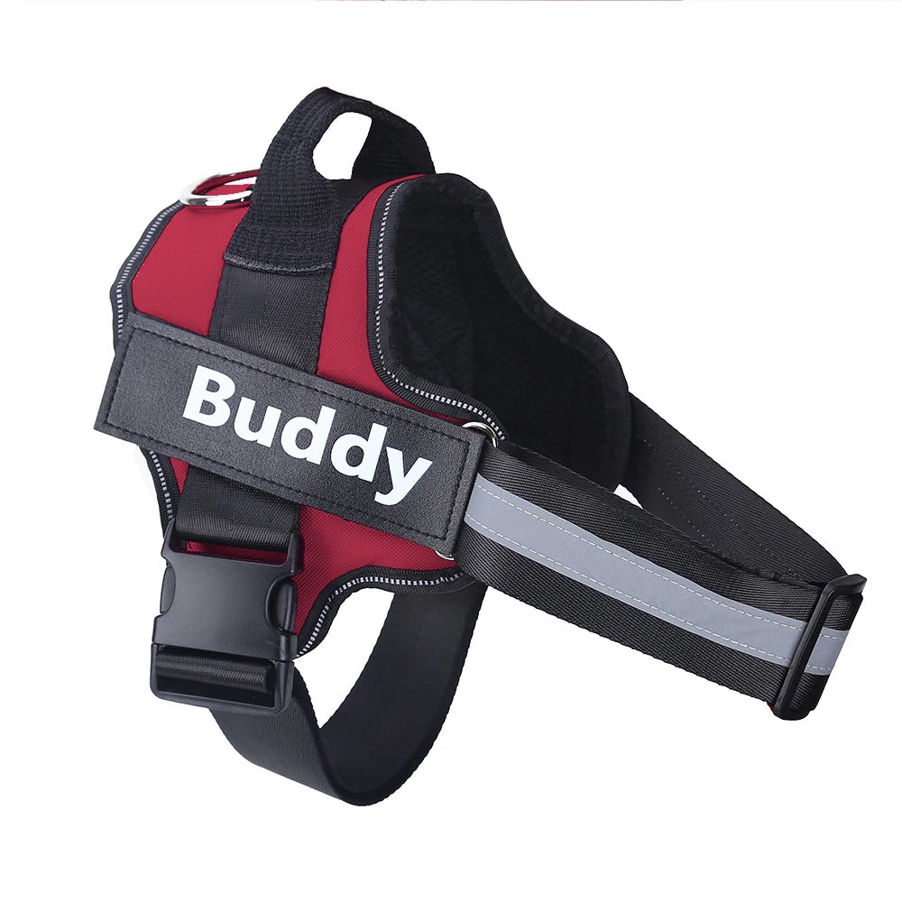 Dog Harness Reflective Breathable Adjustable Pet Harness For Dog Vest ID Custom Patch Outdoor Walking Dog Supplies Trax4u