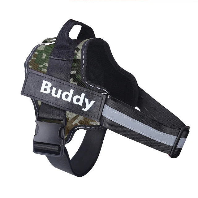 Dog Harness Reflective Breathable Adjustable Pet Harness For Dog Vest ID Custom Patch Outdoor Walking Dog Supplies Trax4u