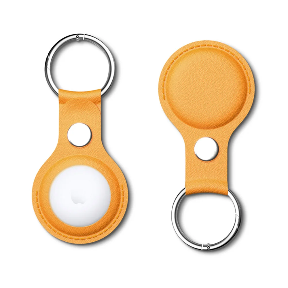 Vothoon PU Leather Case for Apple Airtag Protective Case Cover for Apple Locator Tracker Anti lost Device Keychain Trax4u