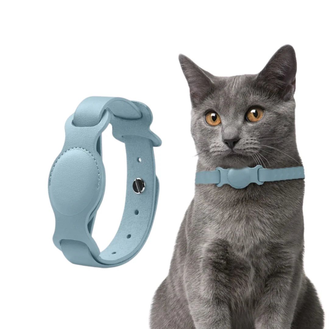 Leather AirTag Cat Collar