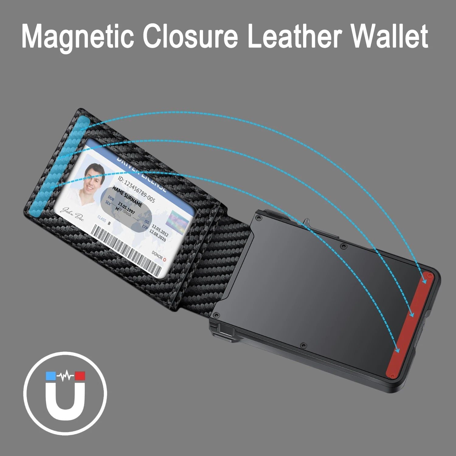 Magnetic RFID Slim AirTag Wallet