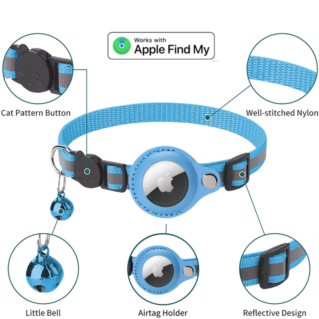 Reflective AirTag Cat Collar