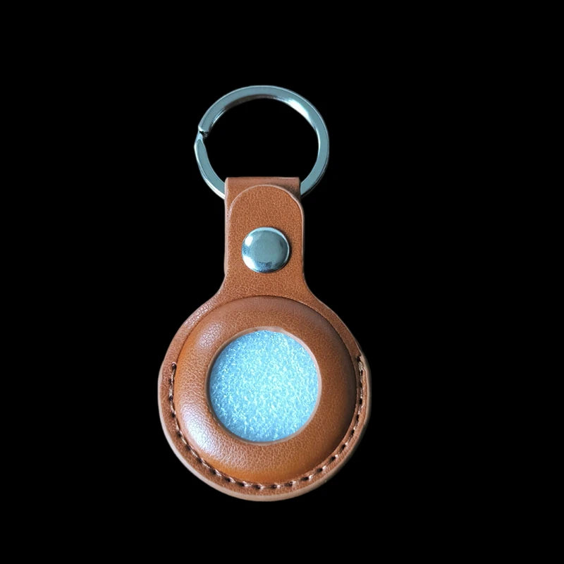 PU Leather Case for Apple Airtags Cover with Keychain Air Tag Holder Animal Tracker Accessories Protective Shell Anti-scratch Trax4u