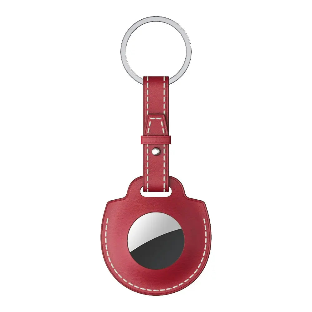 Protector Cover for AirTag Case Anti-Fall Protector Sleeve Leather Key Ring Keychain For Apple Air tag Tracker Device Shockproof Trax4u