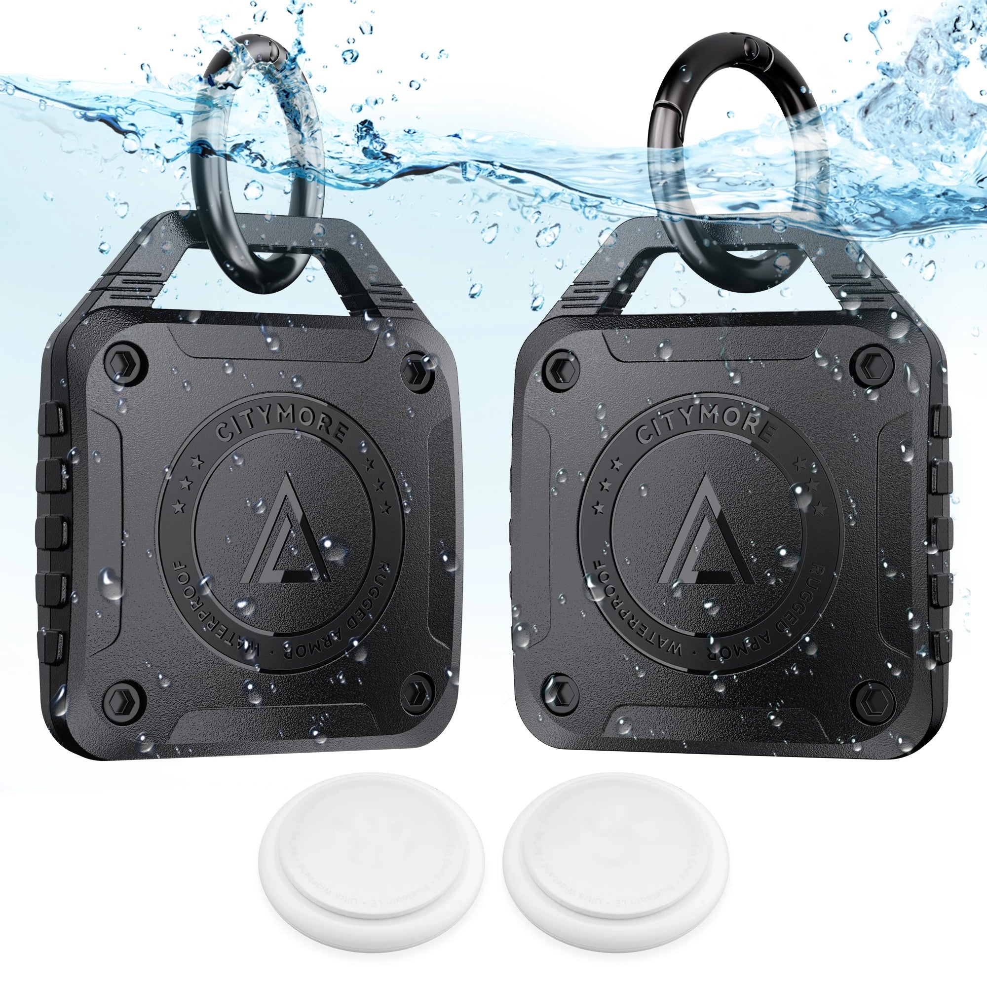 For AirTag Keychain Holder IPX8 Waterproof Airtags Case Ultra-Compact For Apple AirTag Case Keyring for Bags,Keys,Luggage Trax4u