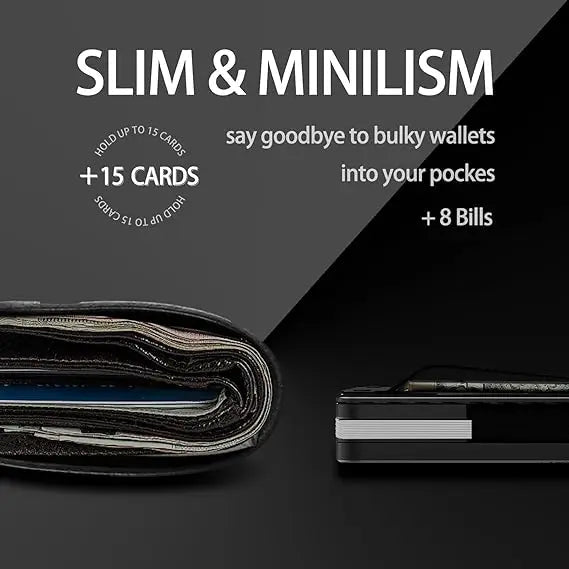 Mag Safe Wallet Money Clip, 2 in 1 Air Tag Holder and Money Clip, [With1 Magnetic Sheets], for Magnetic and Non-Magnetic Phones Trax4u
