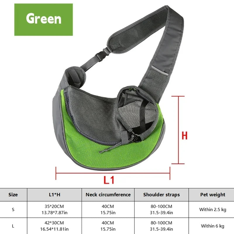 Cat/Dog out backpack,Dog Sling Carrier Breathable Mesh Travel Crossbody Bag For Puppy Cat Hiking Camping Trax4u