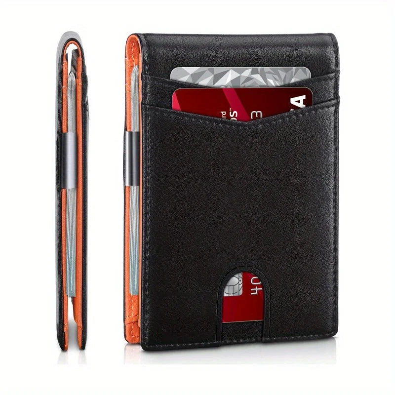 Men's popular wallet with 12 card slots, anti-theft RFID card function, and a US dollar bill compartment, durable Trax4u