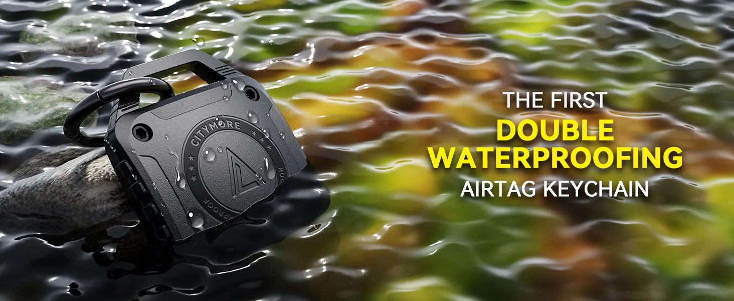 For AirTag Keychain Holder IPX8 Waterproof Airtags Case Ultra-Compact For Apple AirTag Case Keyring for Bags,Keys,Luggage Trax4u