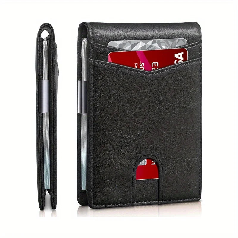 Men's popular wallet with 12 card slots, anti-theft RFID card function, and a US dollar bill compartment, durable Trax4u