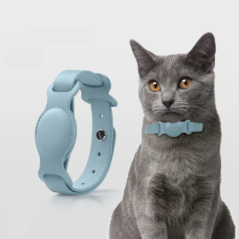 High-quality PU Leather Pet Collar With Airtag Holder, 3 Sizes Adjustable Pet Collar Perfect For Cat/Puppy/ Medium Large Dog Trax4u