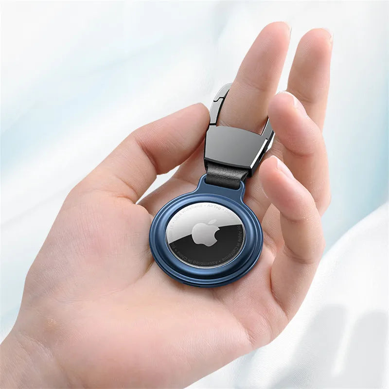 For Air Tags Keychain Protector Bumper Luxury Metal Magnetic Adsorption Cover For Apple Airtag Locator Protective Sleeve Case Trax4u