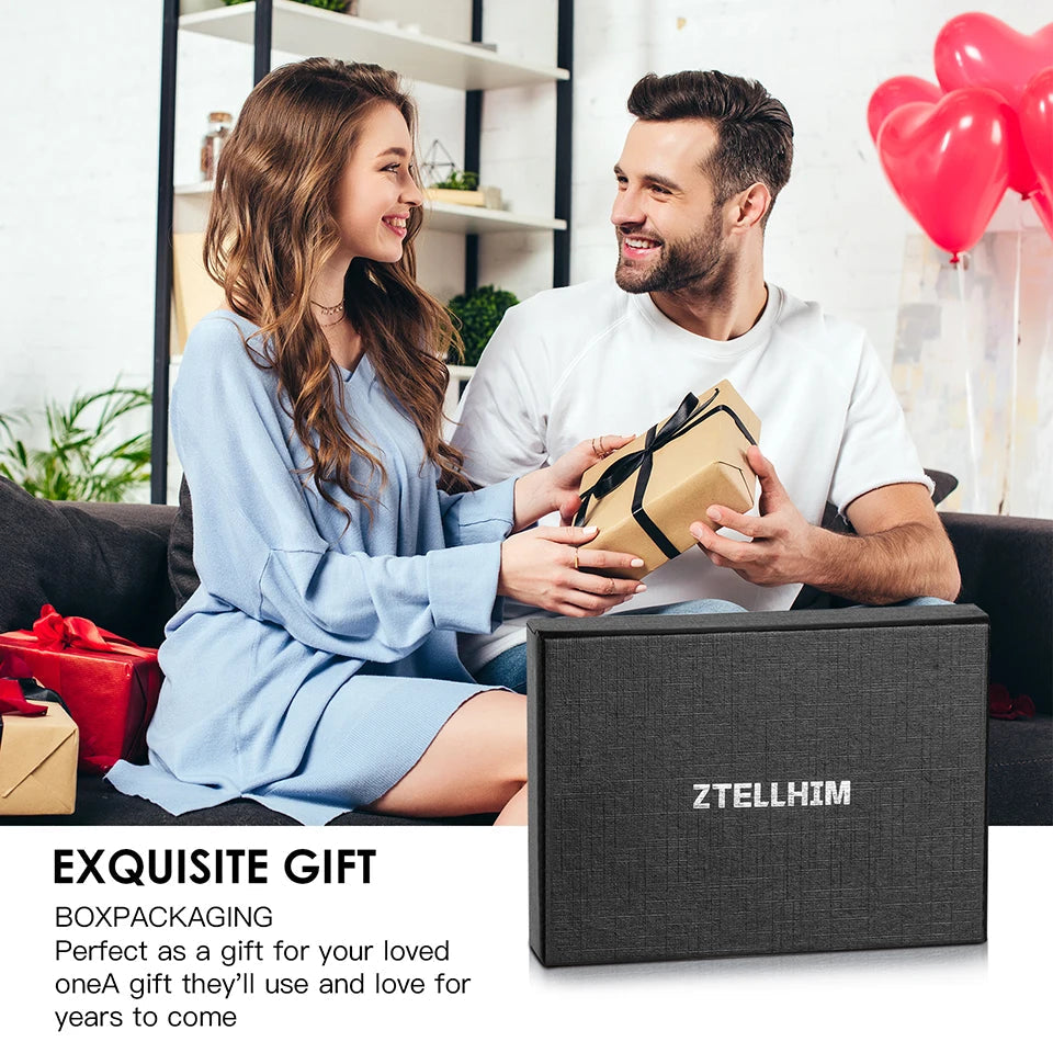 Rfid Blocking Wallet For Men Fashion Short Bifold Slim Pop Up Aluminum Credit Card Case Box With AirTag Holder ID Case Gift Box Trax4u