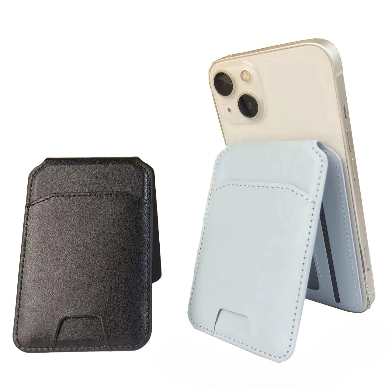 2 in 1 Wallet Stand Magnetic Card Holder Compatible for iPhone 17 16 15 Pro Max Adjustable Foldable Leather Phone Stand Trax4u