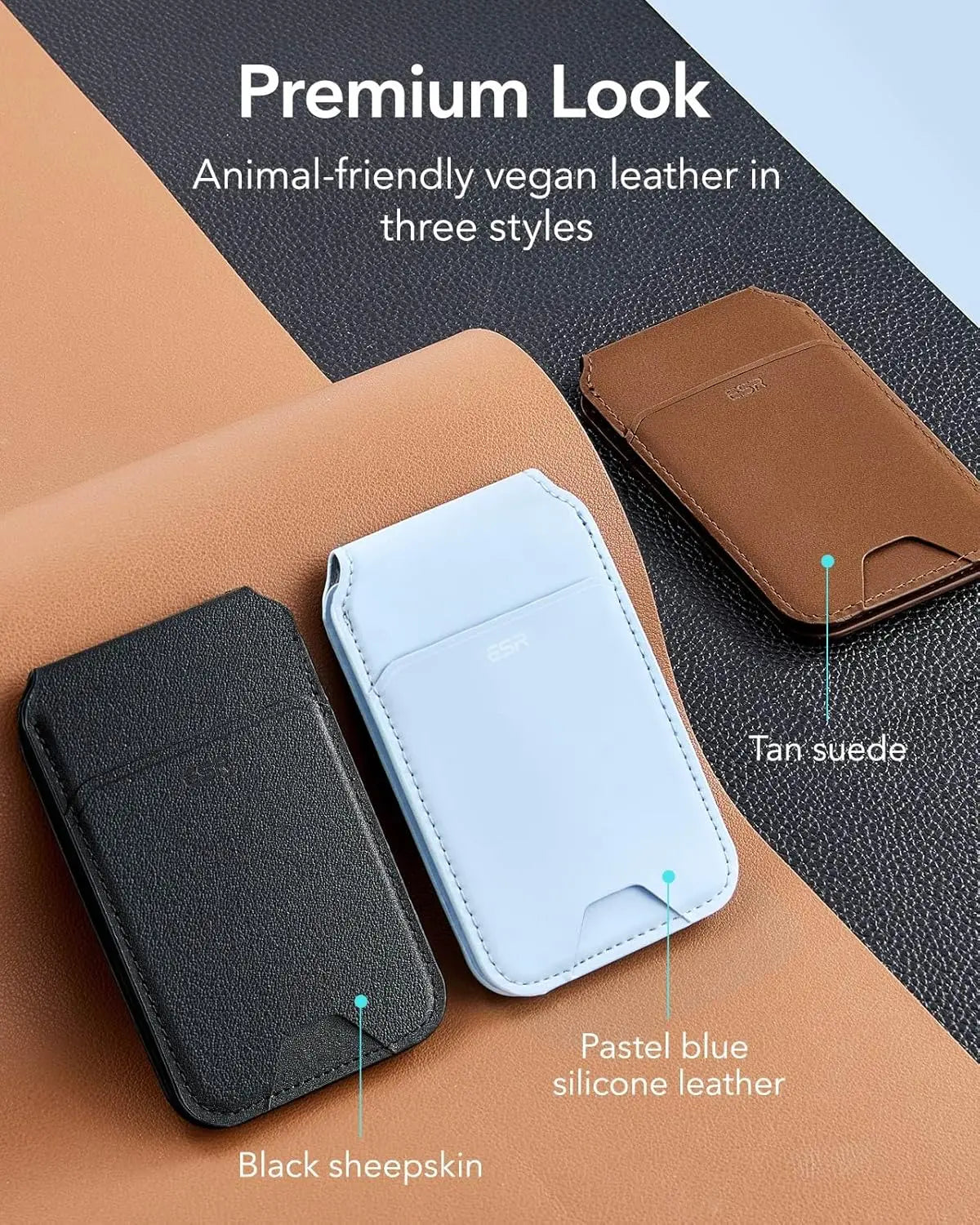 2 in 1 Wallet Stand Magnetic Card Holder Compatible for iPhone 17 16 15 Pro Max Adjustable Foldable Leather Phone Stand Trax4u
