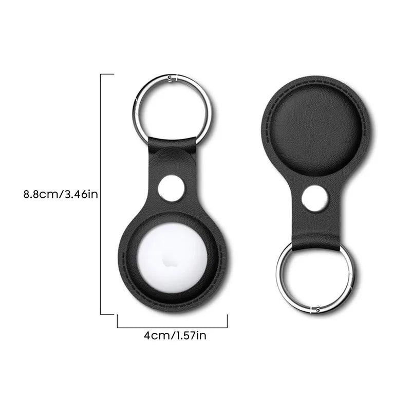 Vothoon PU Leather Case for Apple Airtag Protective Case Cover for Apple Locator Tracker Anti lost Device Keychain Trax4u