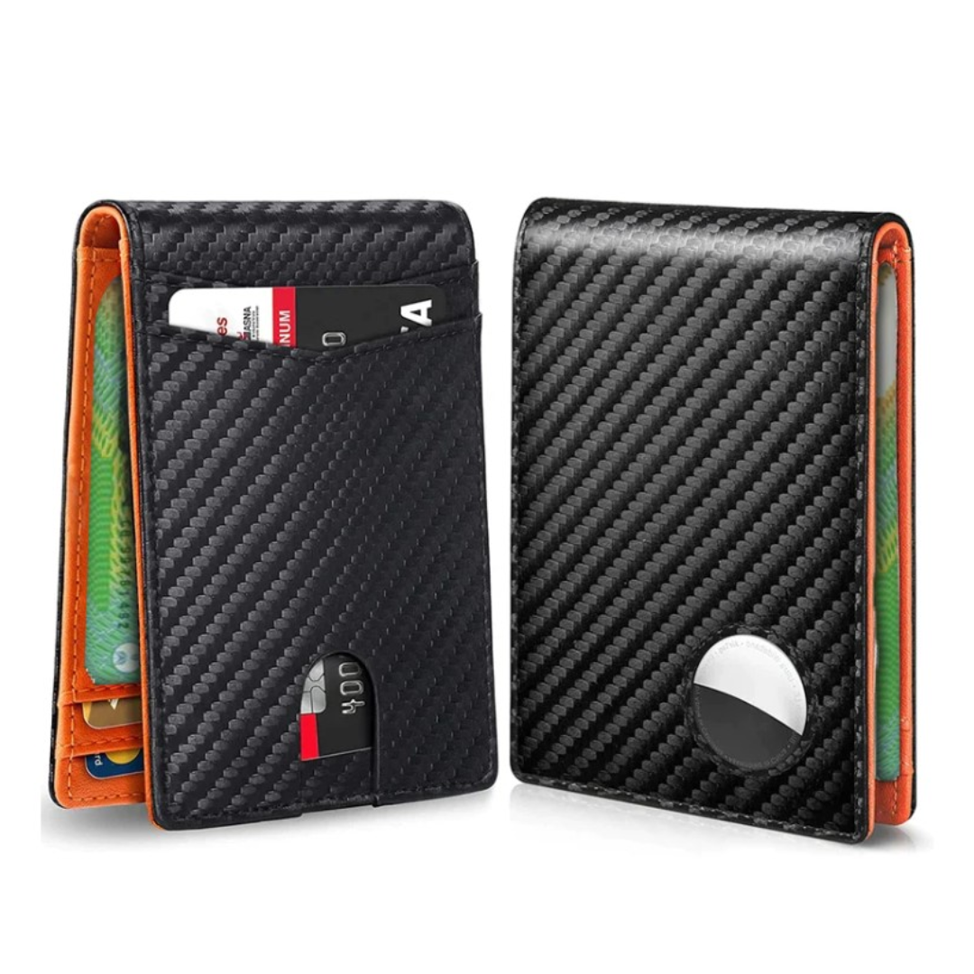 Sleek Carbon Fiber AirTag Wallet