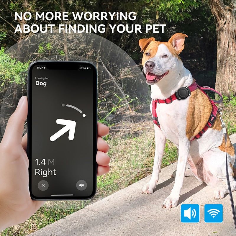 Apple AirTag dog collar holder for pet location tracking