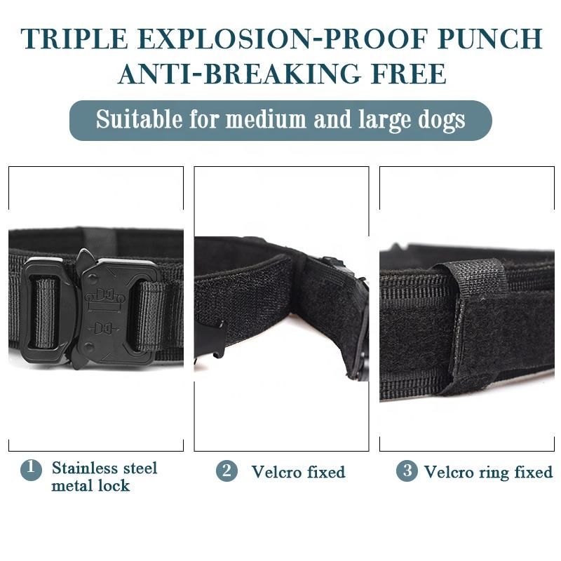 Heavy Duty Tactical Dog Collar Buckle Close-Up
