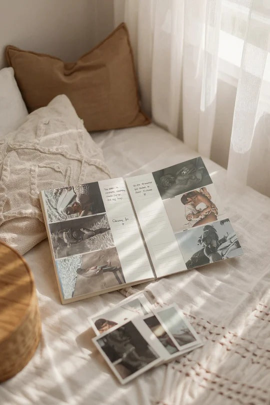 TINY STEPS | Baby Linen Photo Album Trax4u