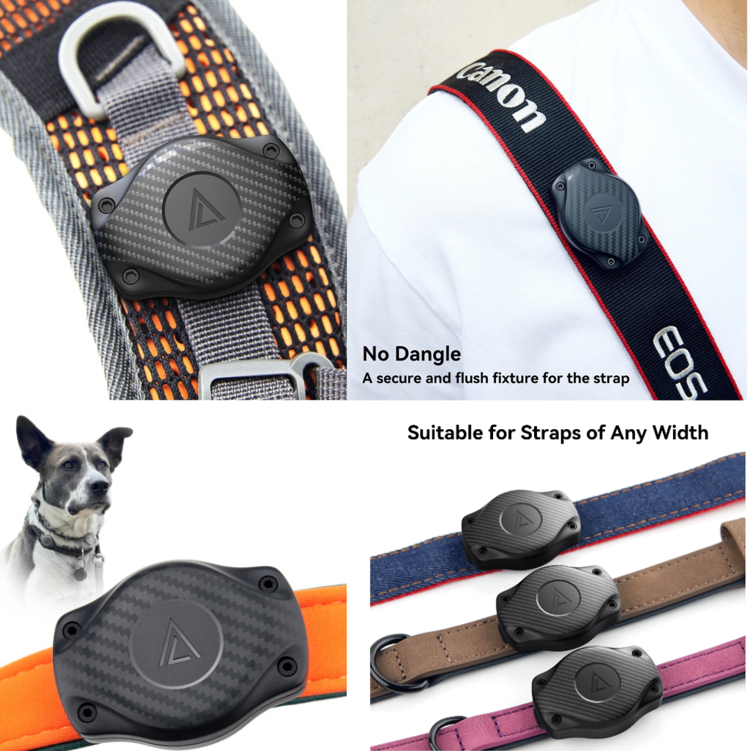 Multi-functional AirTag holder for dog collars bags and straps