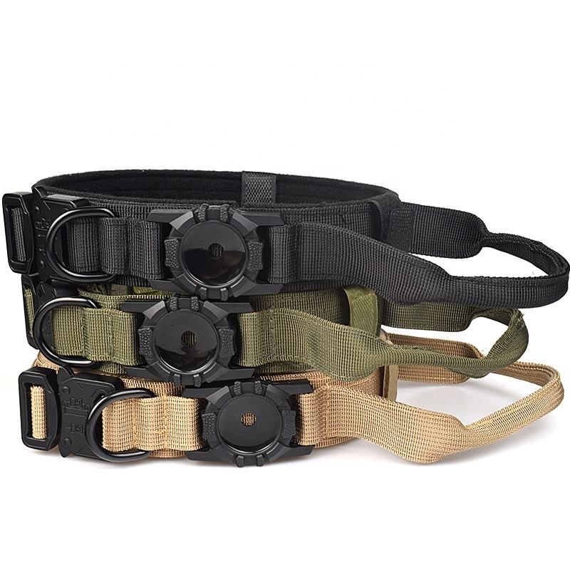 Tactical AirTag Dog Collar Available in Multiple Colors